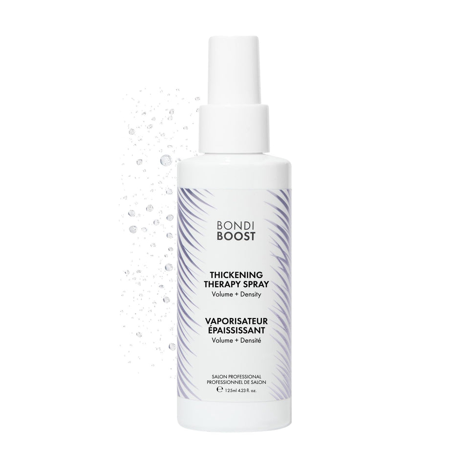 BONDIBOOST Thickening Hair Spray bottle delivering instant lift and fullness.