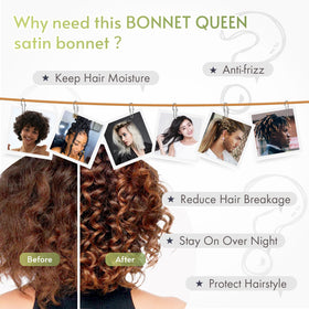 BONNET QUEEN worn for bedtime routine with secure comfort
