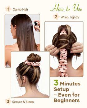 BONNET QUEEN fast setup in minutes for quick heatless curls.