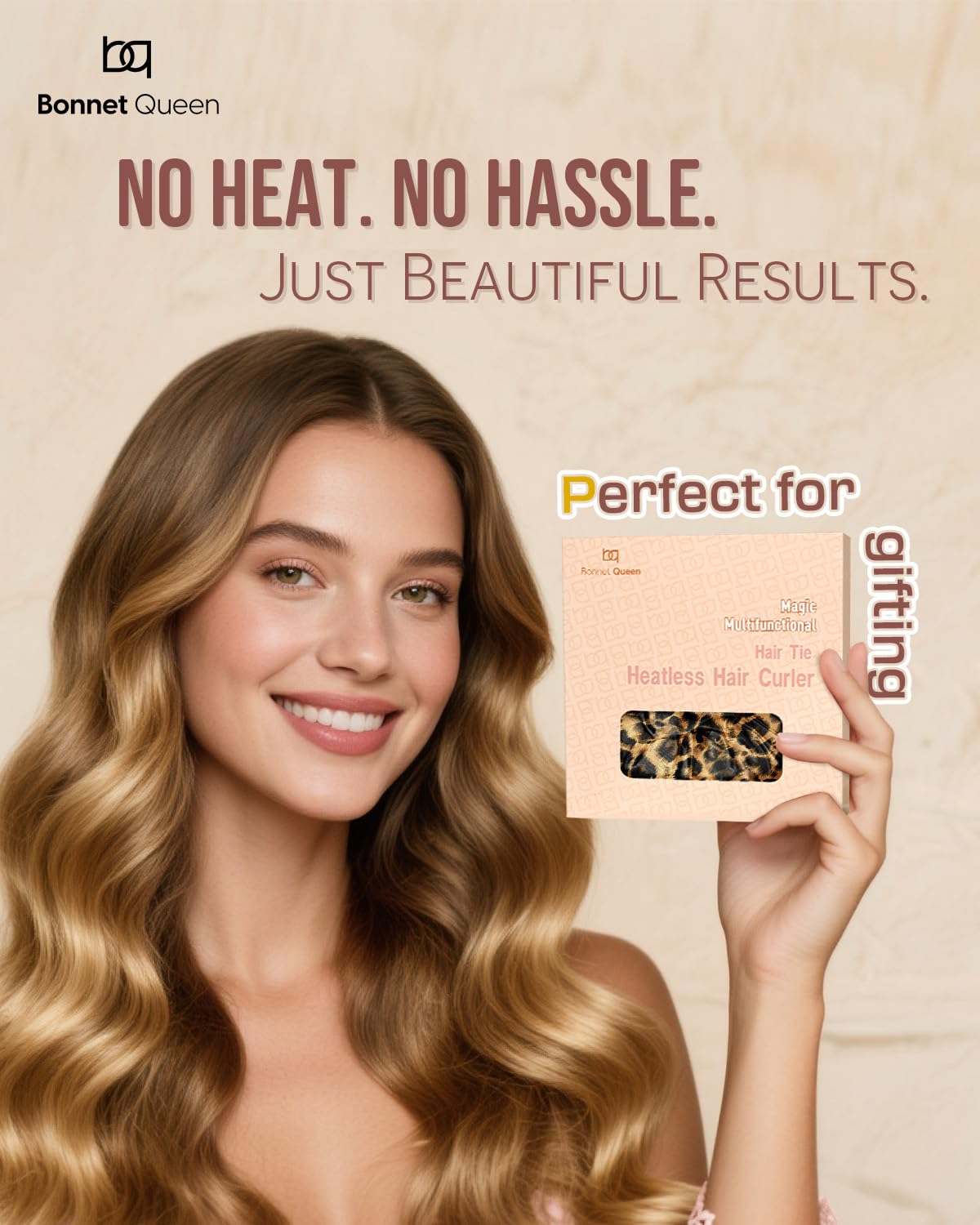 BONNET QUEEN overnight styling kit enables easy morning curls.