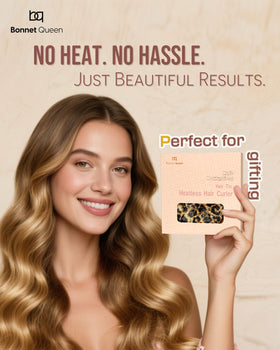 BONNET QUEEN overnight styling kit enables easy morning curls.