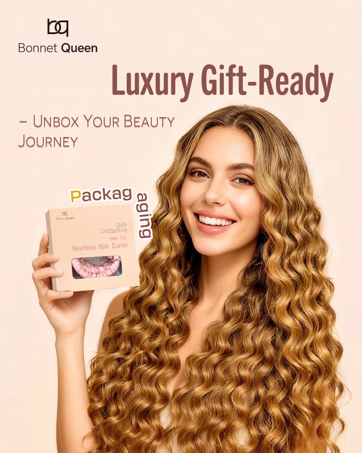 BONNET QUEEN quick 3-4 minute setup for heatless curls, beginner-friendly