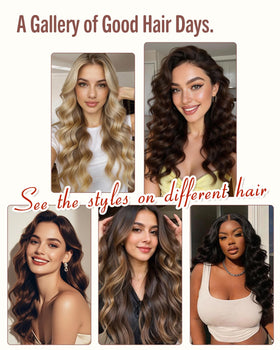 BONNET QUEEN satin scrunchies secure curls without snagging.