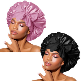 BONNET QUEEN silk bonnet close-up shows smooth satin texture for gentle overnight protection