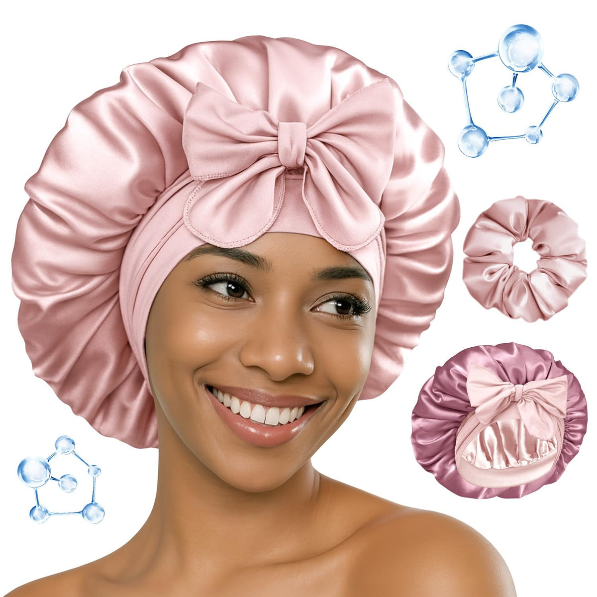 Bonnet Queen silk bonnet for sleeping with hyaluronic acid for overnight moisture