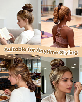 BONNET QUEEN satin wrap demonstrates snag-free styling for big, bouncy curls