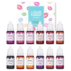 Bonnie Choice 12-color lip pigment set with vibrant swatches for DIY gloss