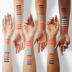 Bonnie Choice swatches on arm reveal rich pigment and long-lasting color
