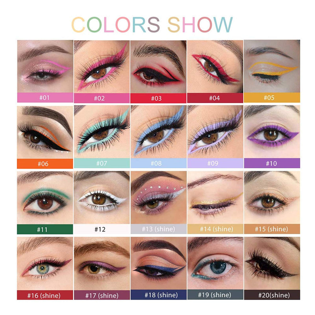 Bonnie Choice eyeliner set side view shows sleek retractable pencils