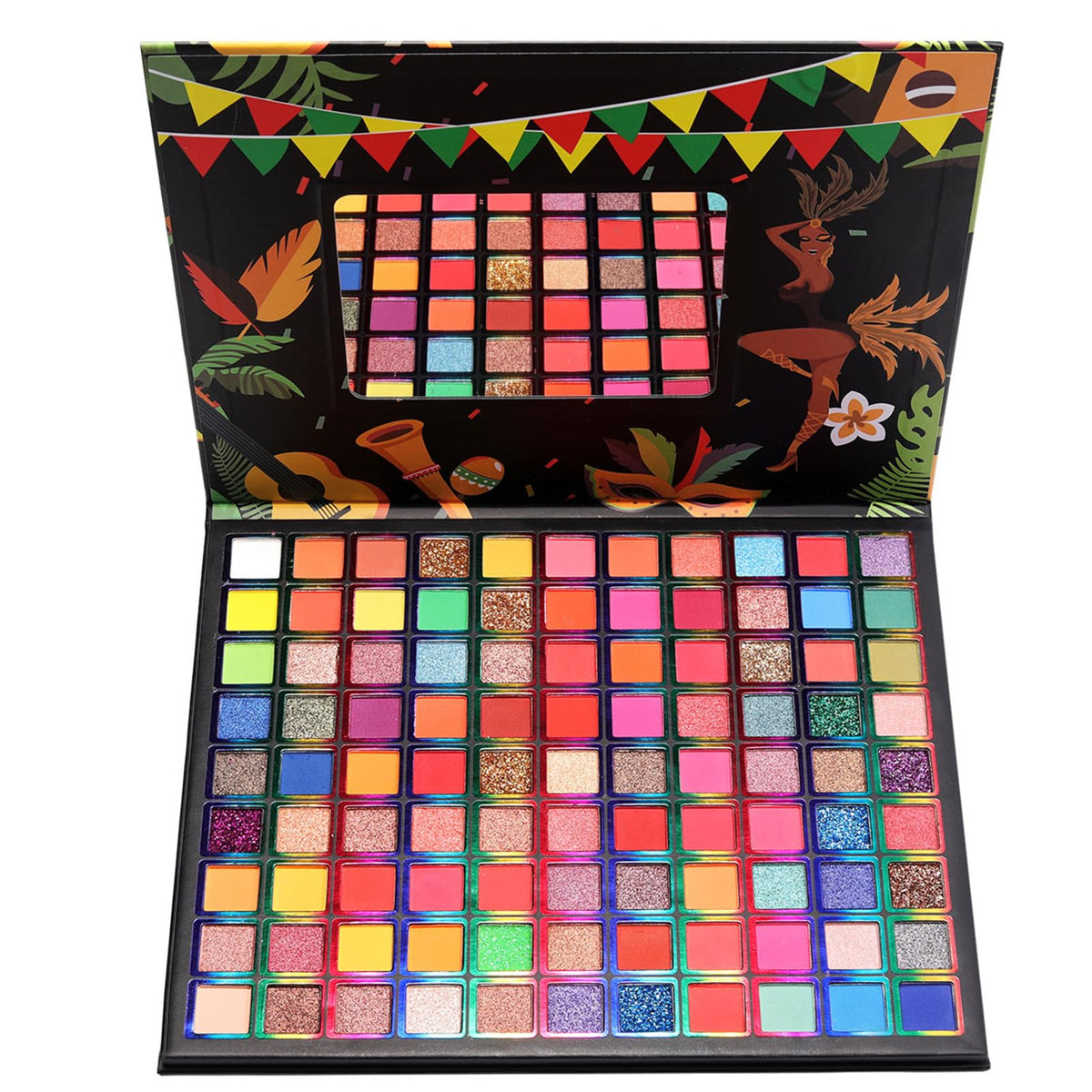 BONNIE CHOICE 99 Colors Eyeshadow Palette wide-shot shows vibrant, blendable pigments for diverse looks.