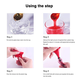 Bonnie Choice easy at-home lip gloss making with concentrated pigments