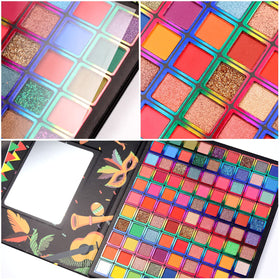 BONNIE CHOICE 99 Colors Eyeshadow Palette foil-metallic-glitters swatches deliver dazzling accents.
