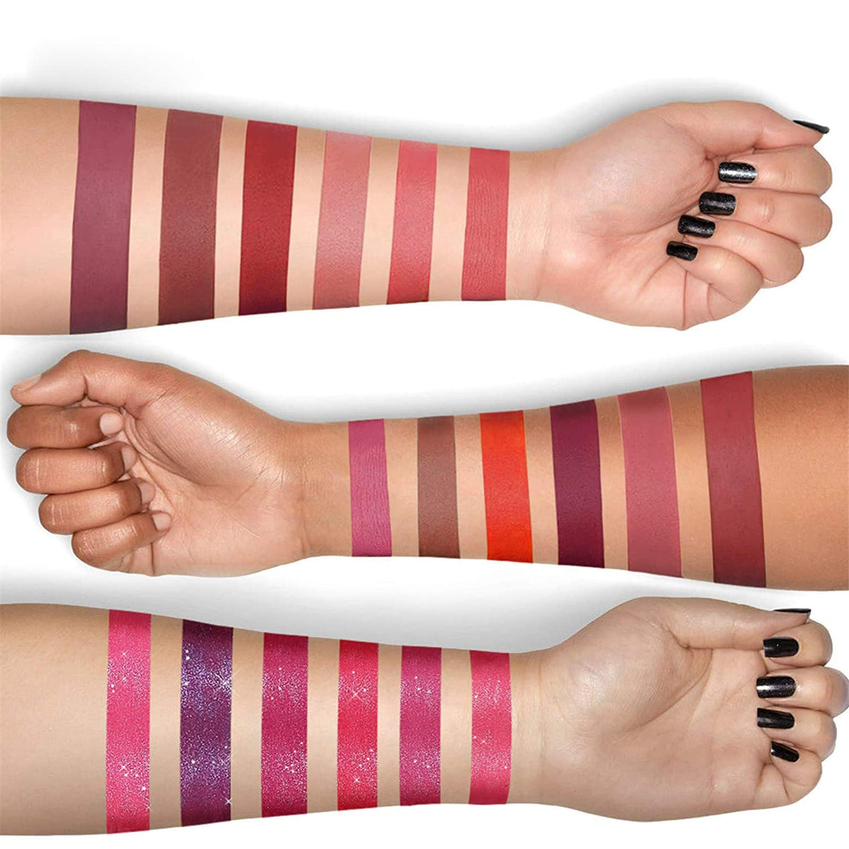Bonnie Choice warm pinky nude swatches for flattering neutral tones.