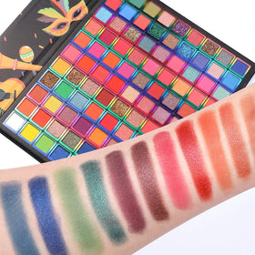 BONNIE CHOICE 99 Colors Eyeshadow Palette waterproof-swatches offer long-lasting color through activities.