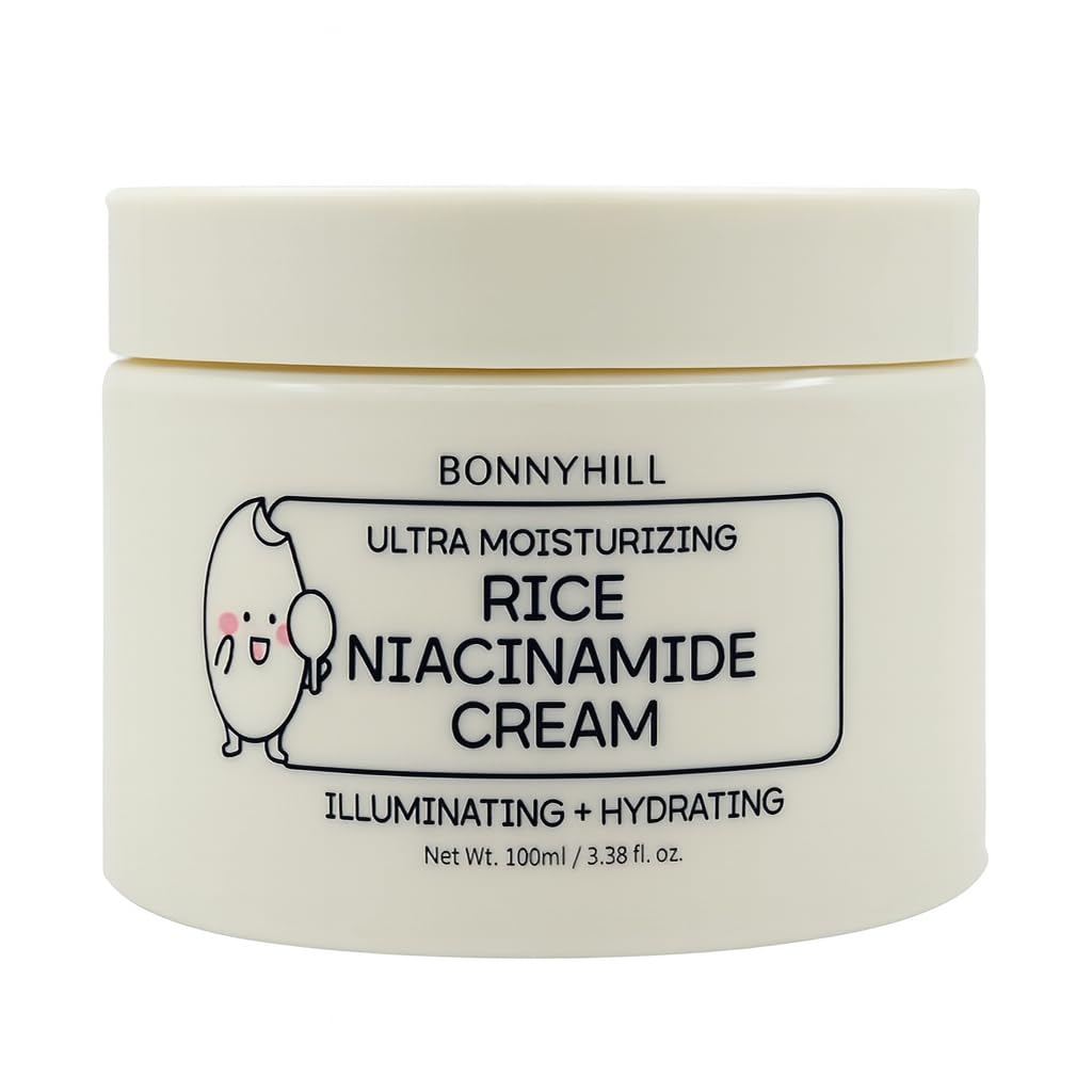 BonnyHill Rice Niacinamide Face Cream bottle front view for brightening hydration