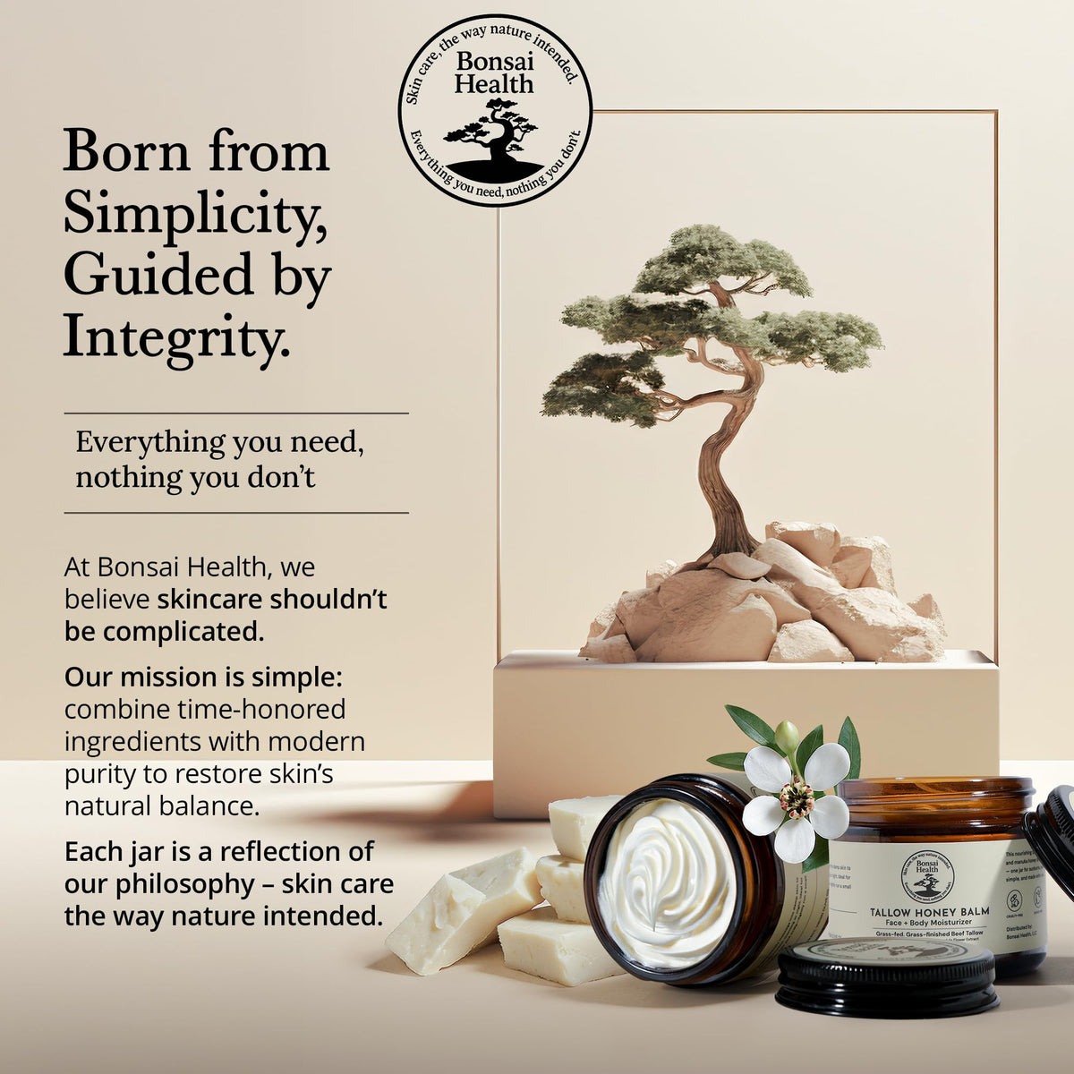 Bonsai Health Calendula bloom highlights gentle soothing care for dry skin