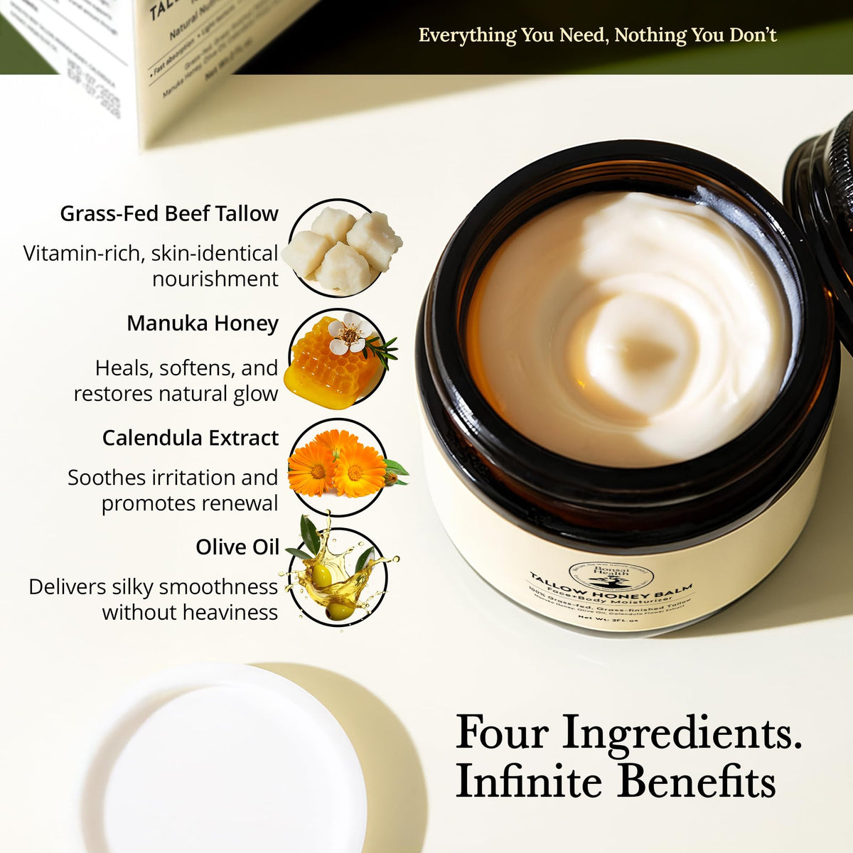 Bonsai Health Balm with Manuka Honey on skin for nourishing care