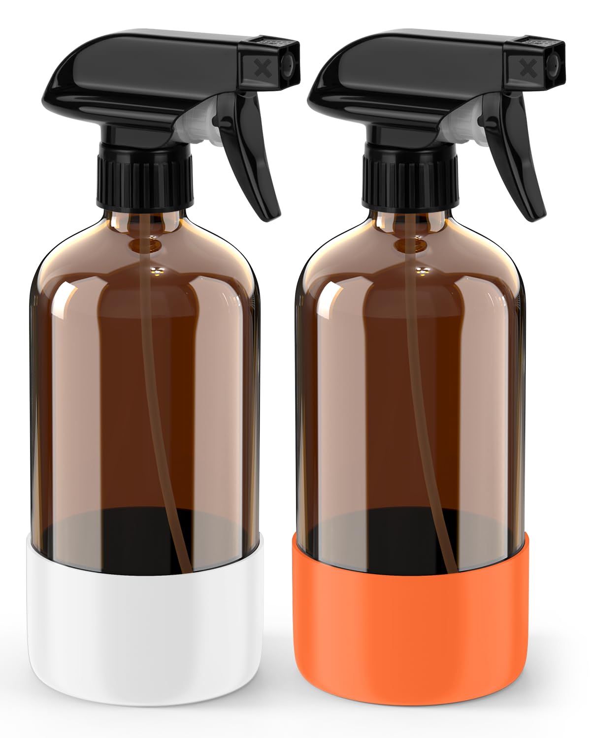 Bontip amber glass spray bottle close-up showing UV protection