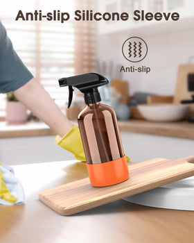 Bontip two-pack amber glass bottles ideal for reusable cleaners and aromatics