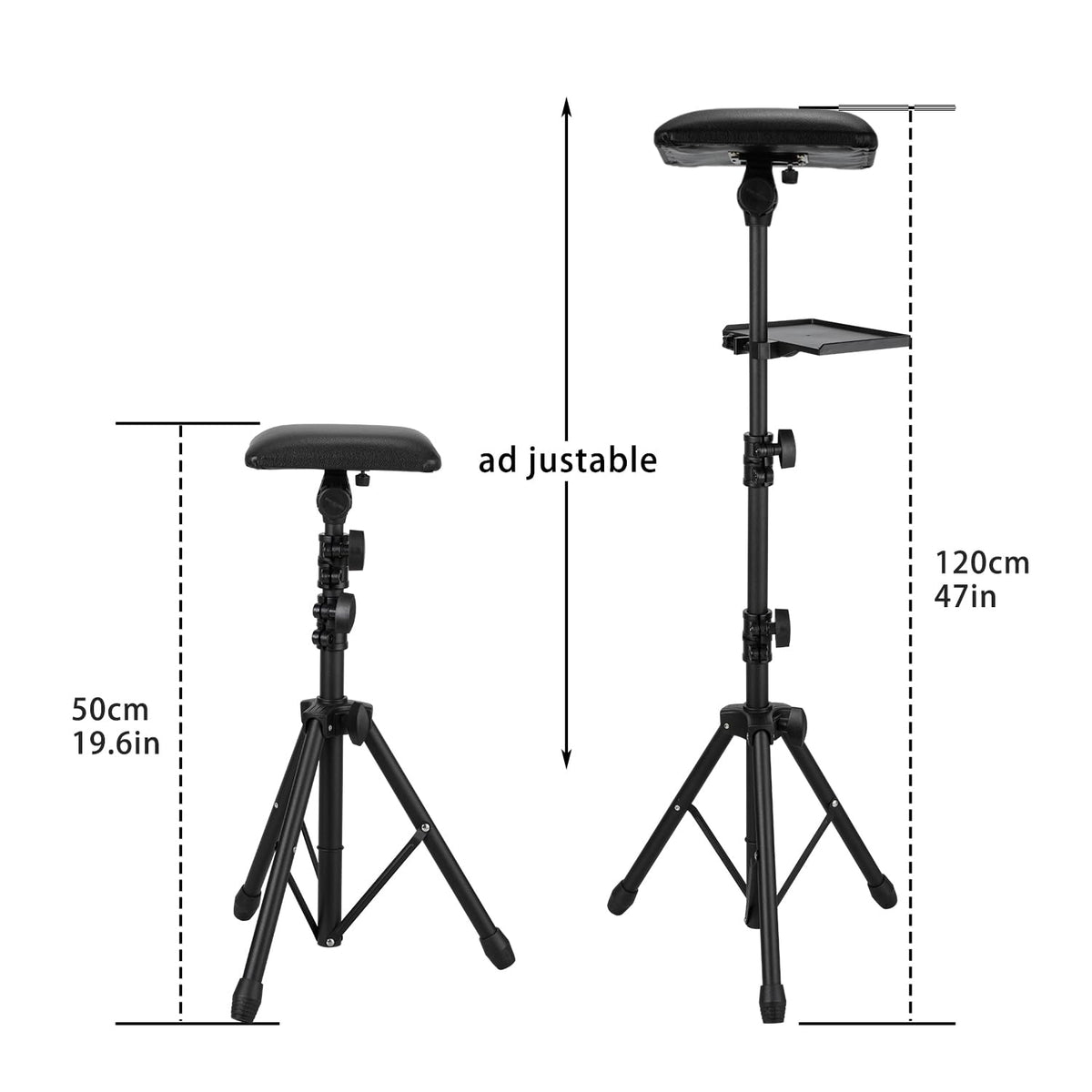 Bontop armrest tray tilt and height adjust feature helps find comfortable angles.