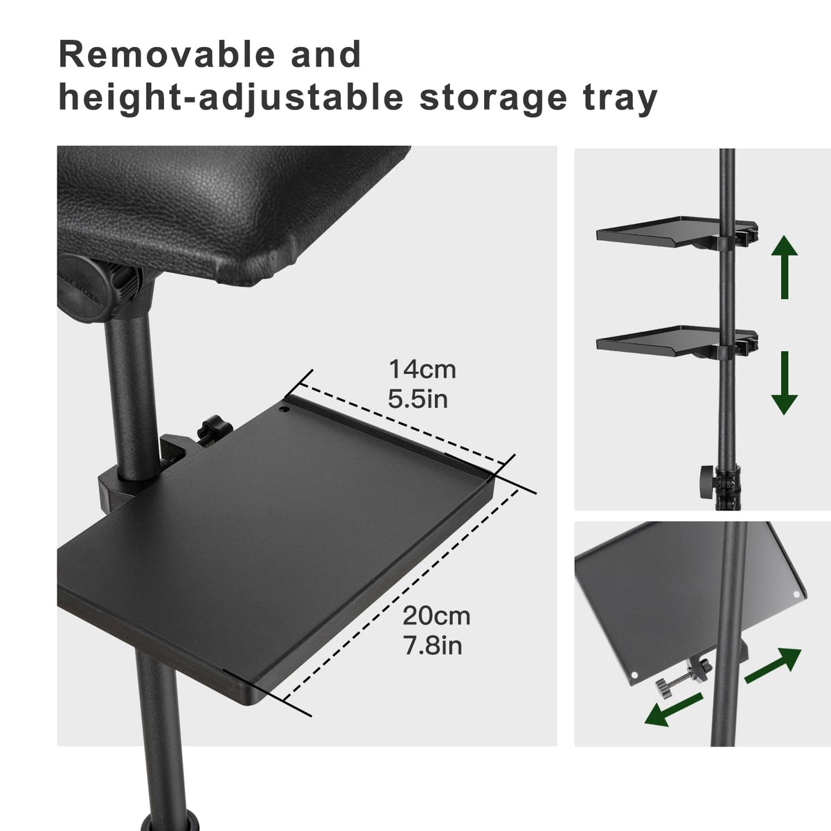 Bontop tray with dimensions 20x14 cm for easy tool access within reach.