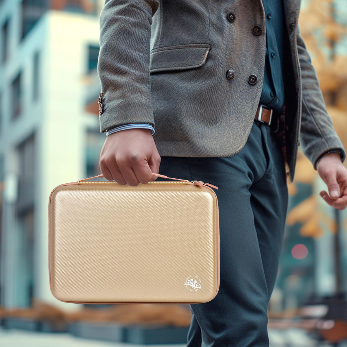 Boobowl hard travel case gift ready style suits barbers and grooming lovers.