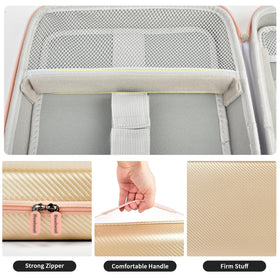 Boobowl hard travel case protection emphasizes shock and splash resistance for travel gear.