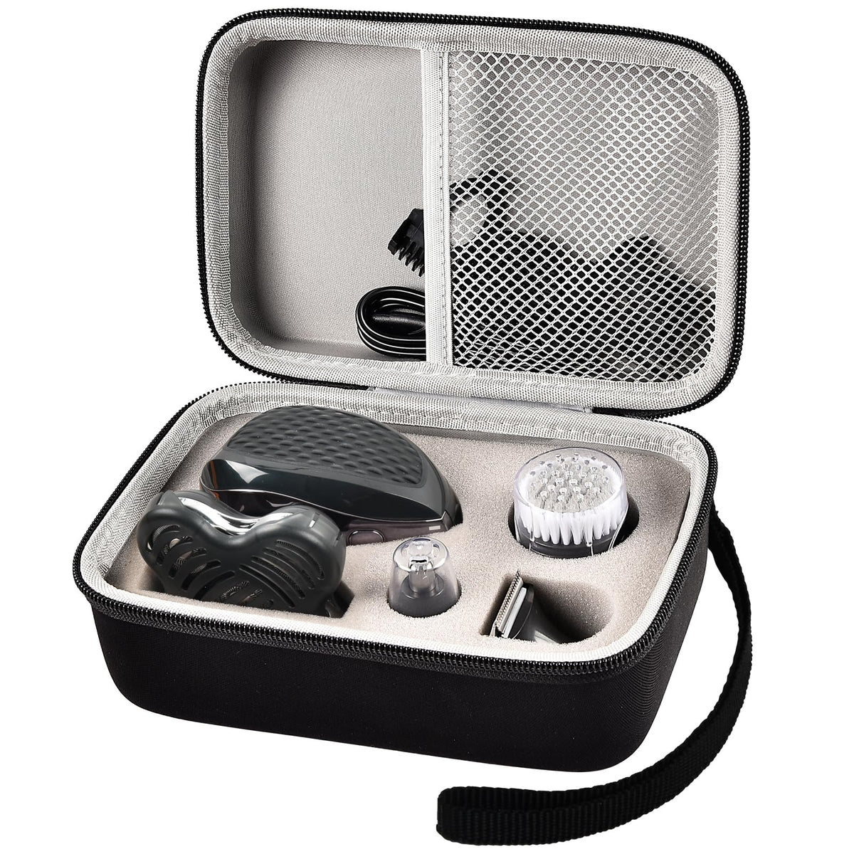 Boobowl head shaver case with Remington Balder Pro — compact protection and travel-ready