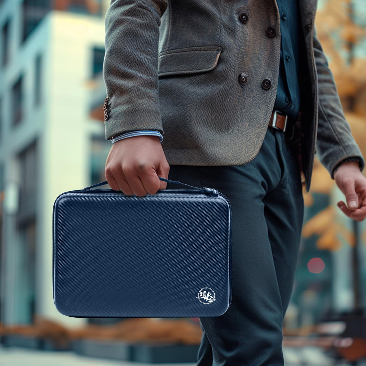 Boobowl sleek blue grooming case for travel