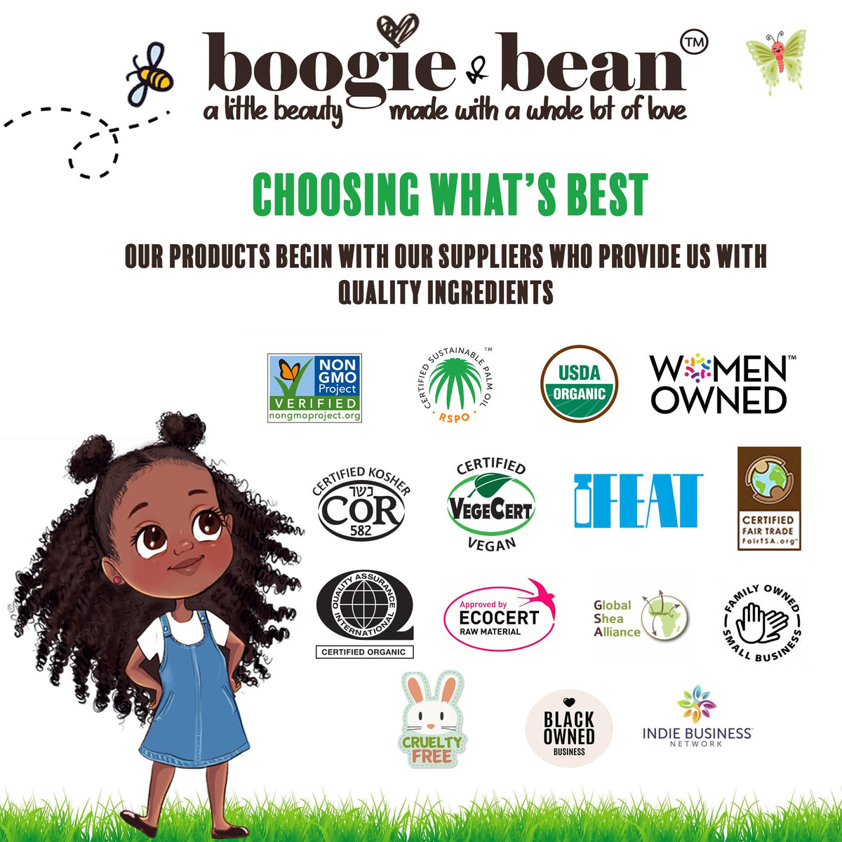 Boogie and Bean family friendly hair care essentials.