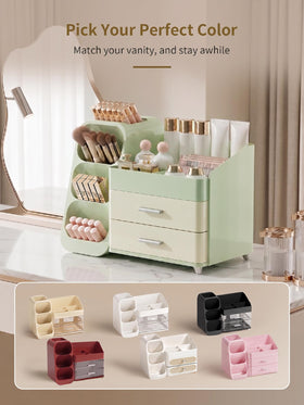 Booklov makeup organizer fits dorm rooms, reducing clutter and saving space