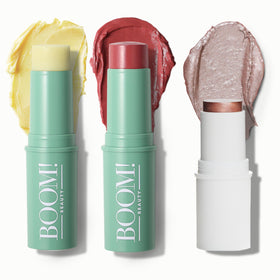 BOOM! Boomstick Rose Nude blush stick close-up for natural cheek tint