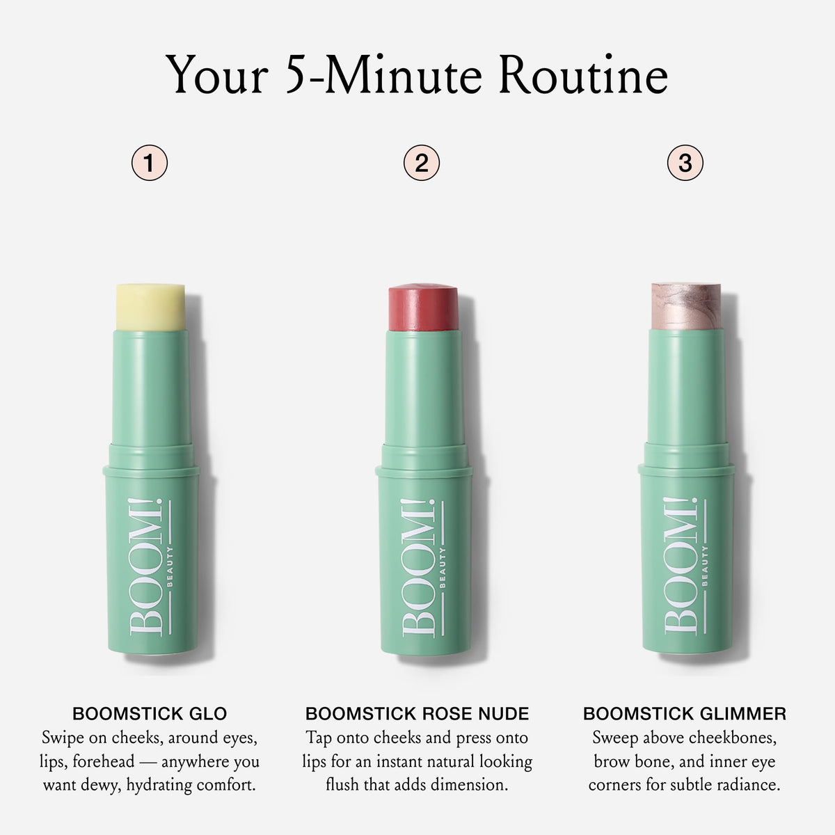 Glo moisturizer stick by Boomstick Trio offers on-the-go hydration for skin and lips.