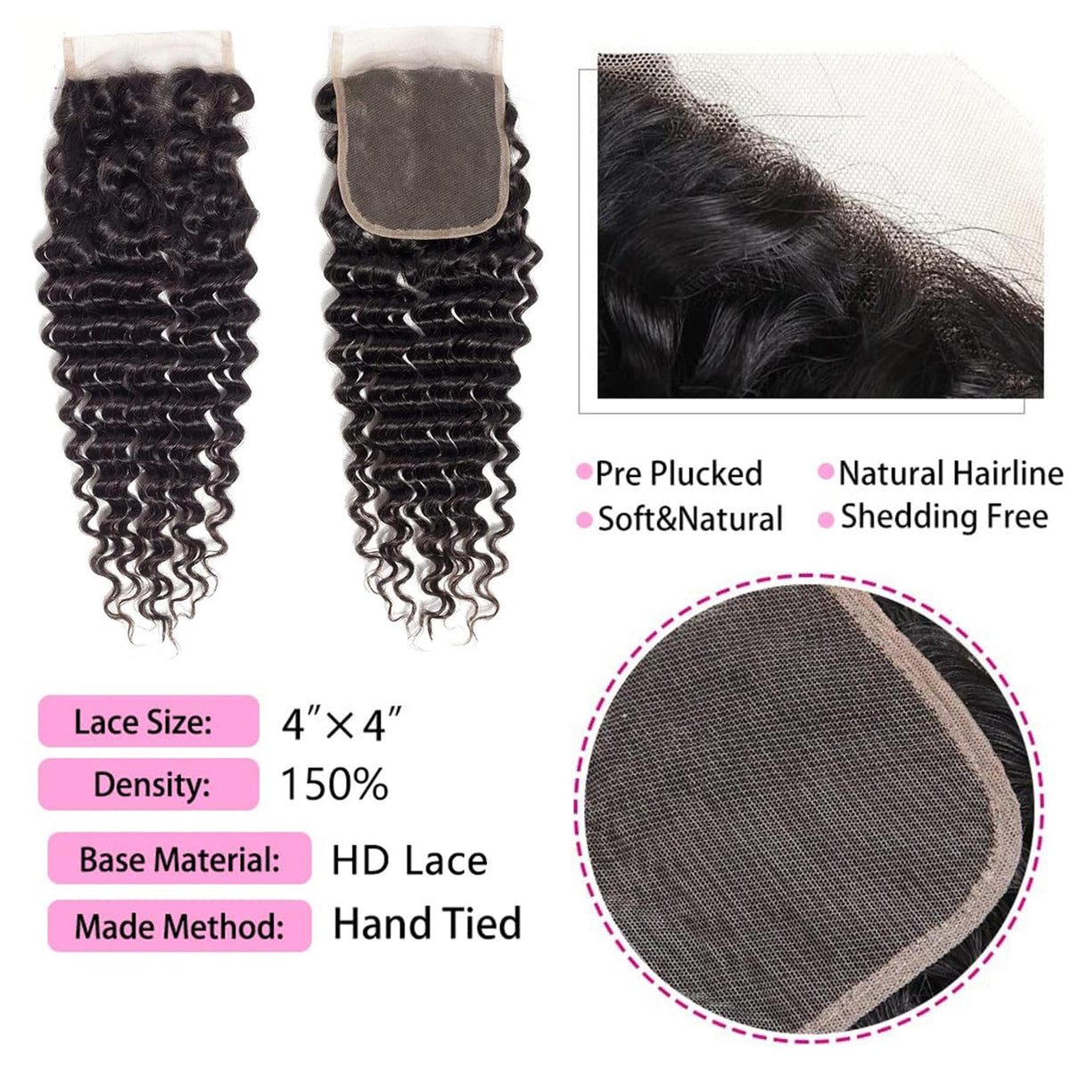 Boopwine natural 1B deep wave shade matches many hair tones.