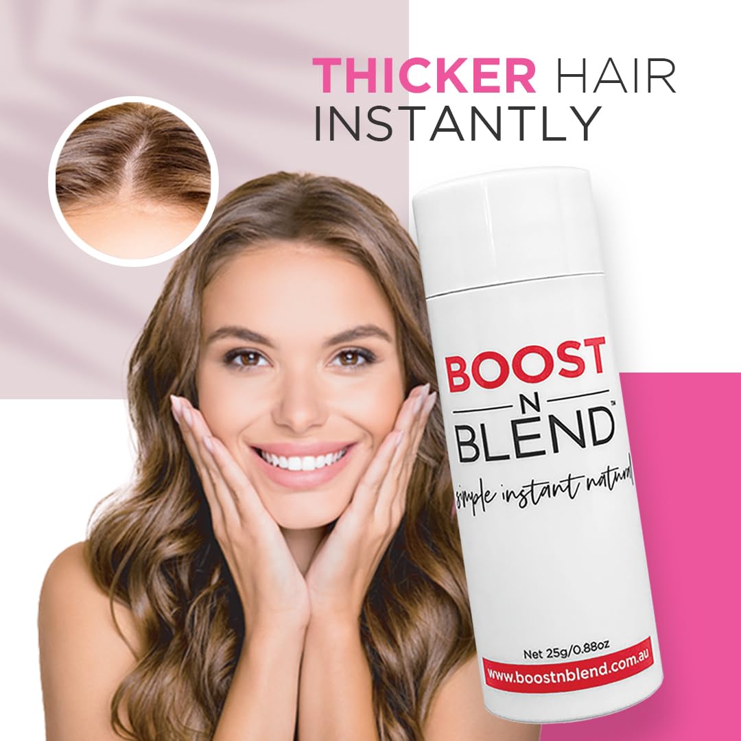 Boost N Blend Hair Volumizer applied on crown to add fullness and a natural look.