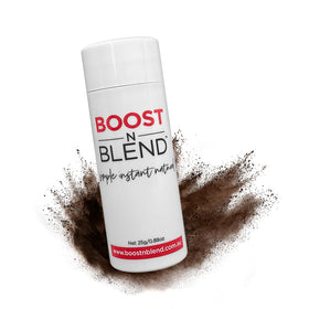 Boost N Blend hair volumizer bottle for quick thinning-area coverage.