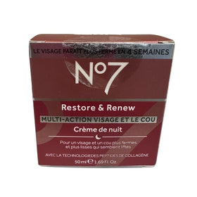 Boots No7 Restore and Renew label - hypoallergenic formula detail.