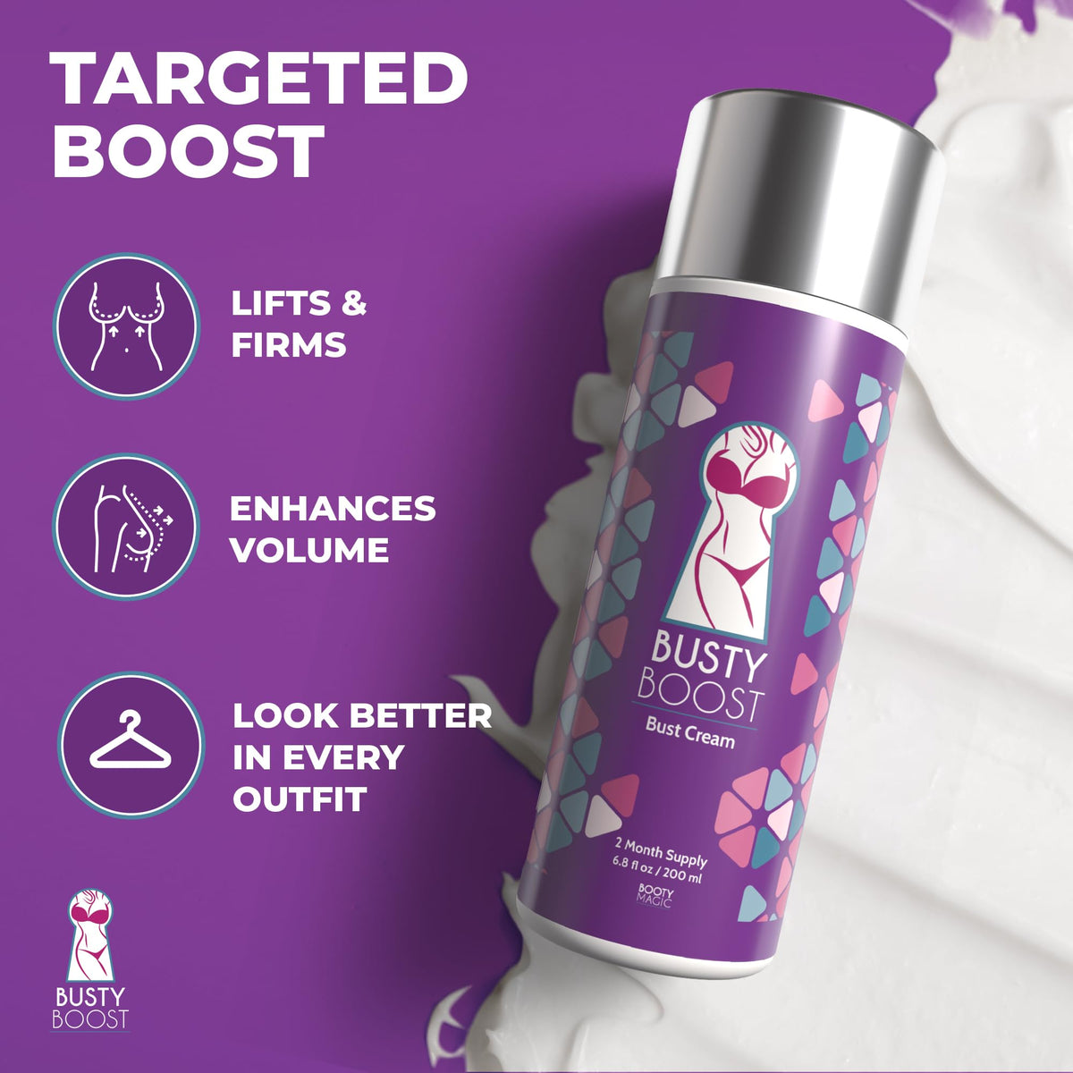 Cream texture spread demonstrates silky consistency ideal for massage.