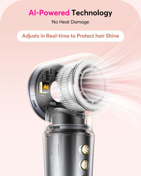Bopcal 2-in-1 hair dryer brush in use for rapid drying on hair