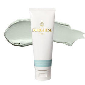 Borghese Advanced Fango Delicato mask application shows gentle cleansing for delicate skin.