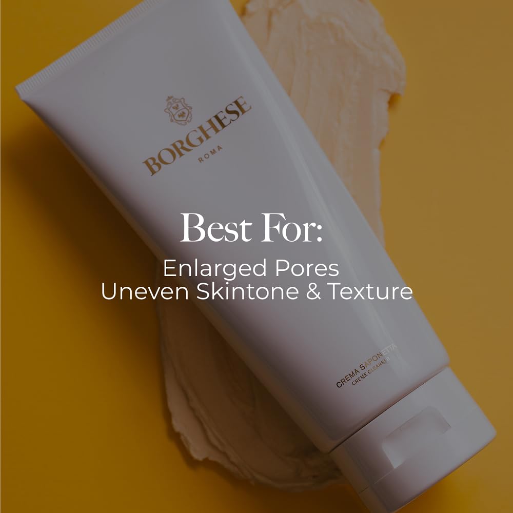 Borghese Crema Saponetta improves texture with a creamy, rinse-clean action.