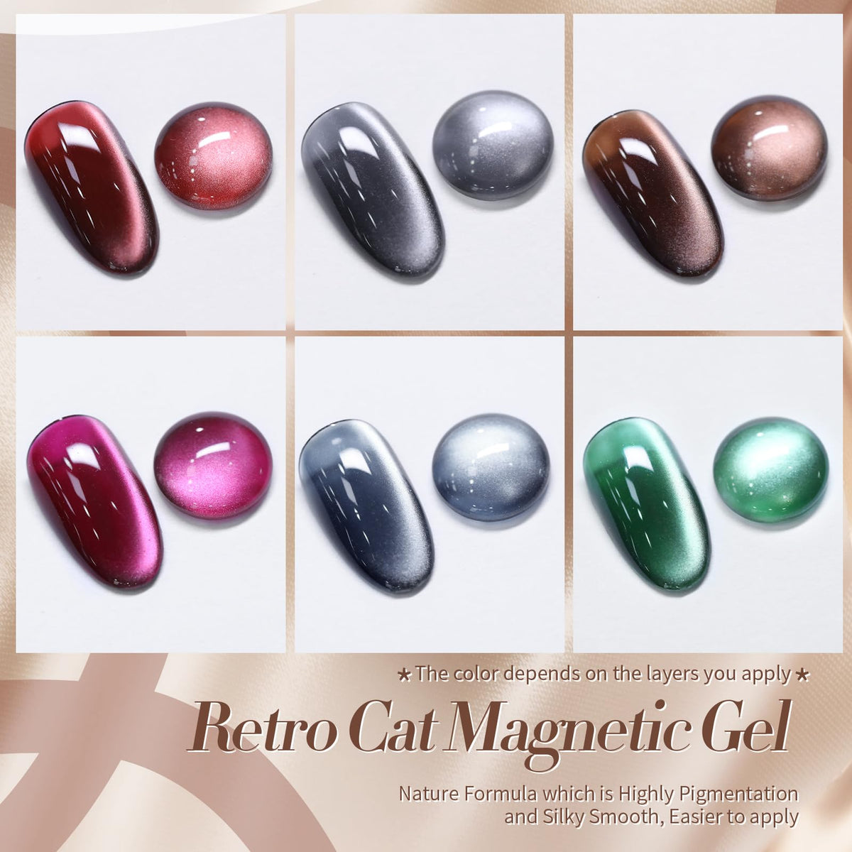 Born Pretty cat magnetic gel brown shade ideal for neutral looks
