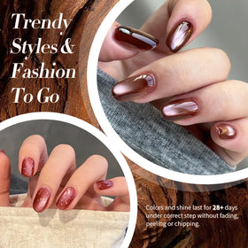 Born Pretty Cat Magnetic Eye Gel Polish black magnet effect enhances edgy manicure