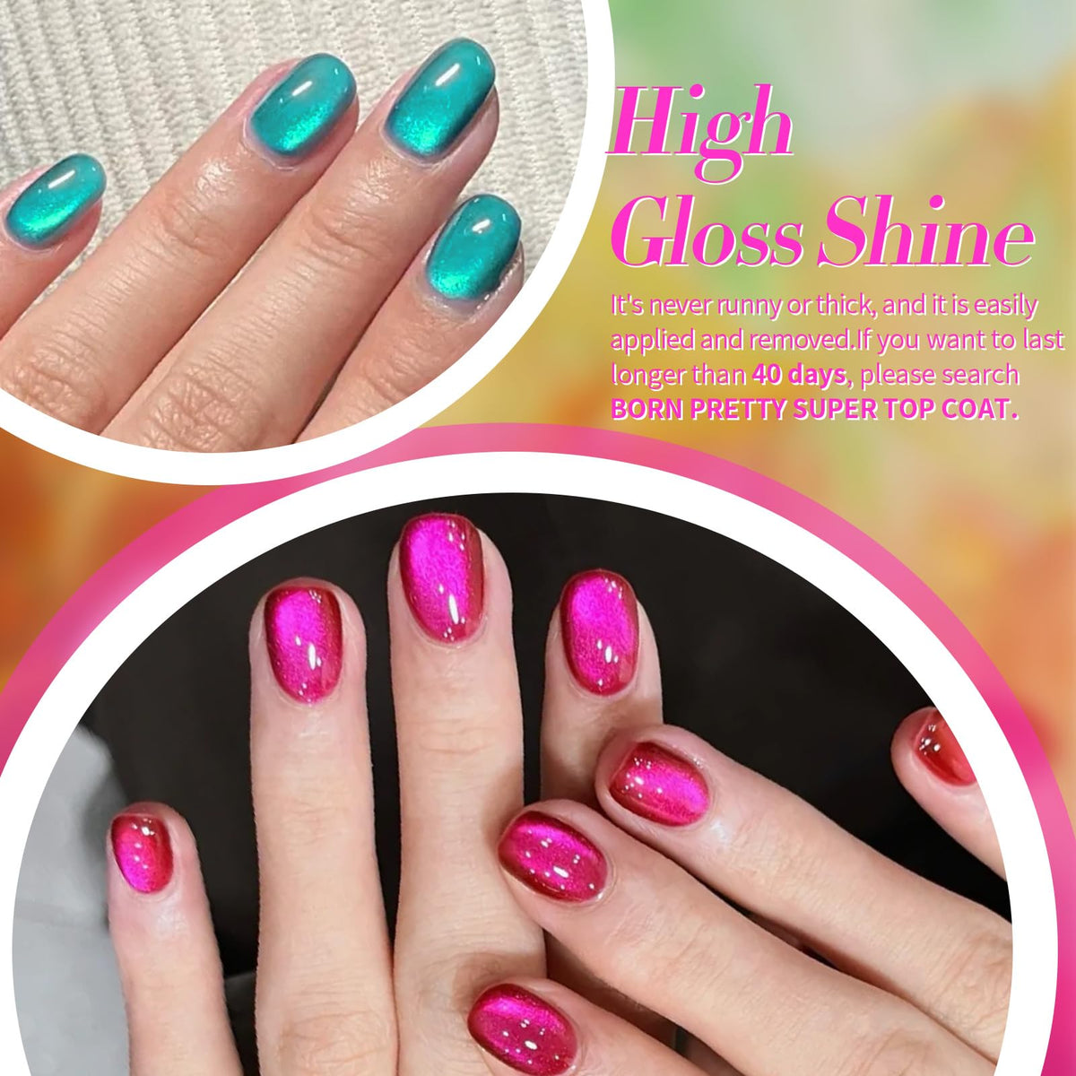 Born Pretty Cat Magnetic Eye Gel Polish Neon Blue Glazed offers cool vibes and easy touch-ups