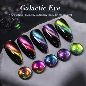 Galaxy shine holographic finish in Born Pretty Cat Magnetic Eye Nail Polish Set