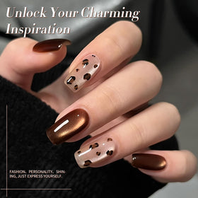 Born Pretty Cat Magnetic Eye Red Glitter Polish under warm light for bold accents