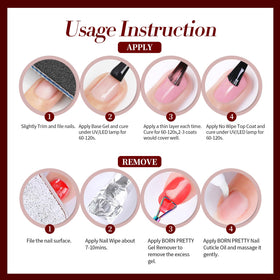 Born Pretty gel polish bottle resting on warm light for salon-quality shine