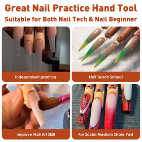 BORNBYME durable ABS material hand offers long-lasting nail practice sessions.