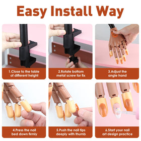 BORNBYME adjustable nail training fingers suitable for various manicure designs.