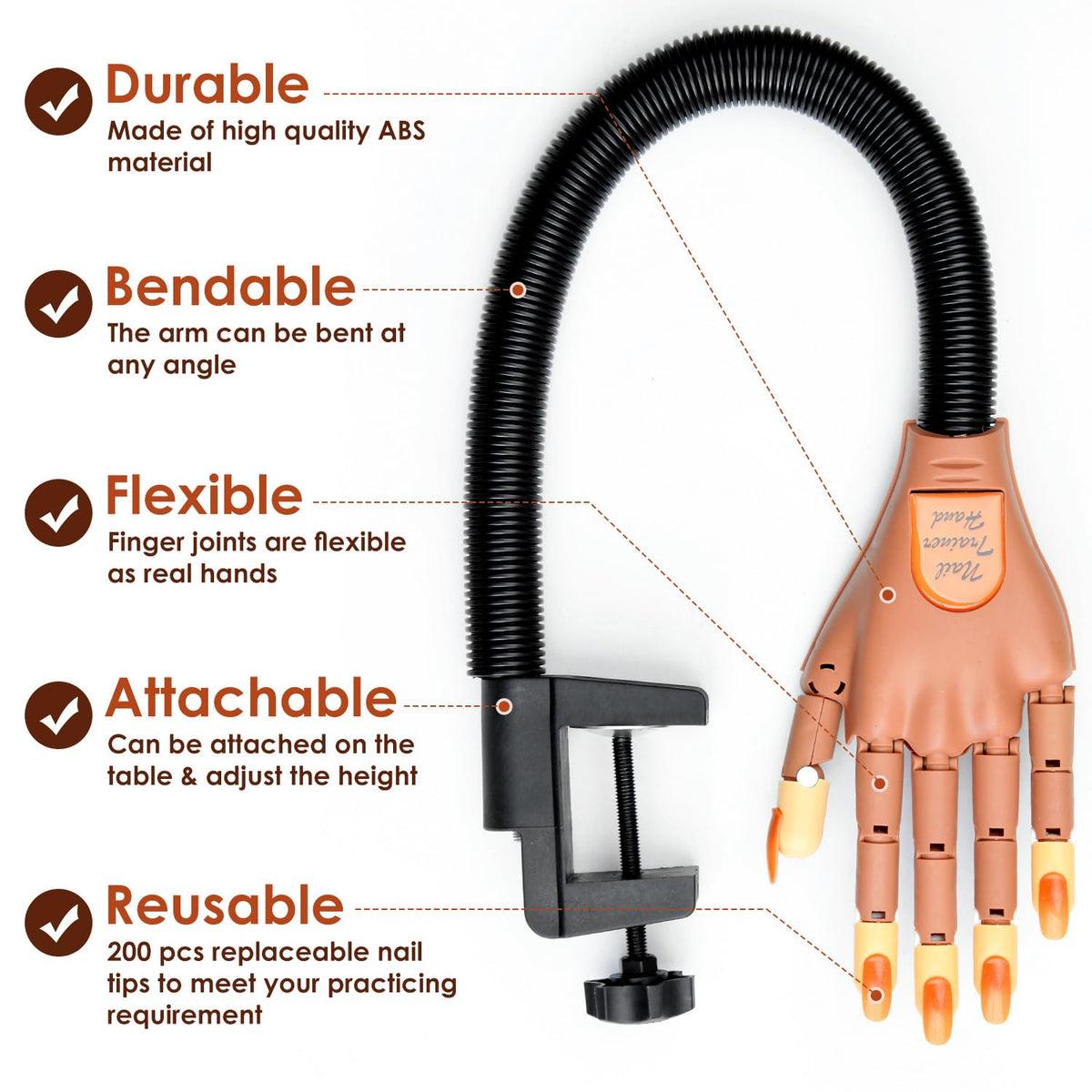 BORNBYME removable nail tips help you practice quick tip changes.